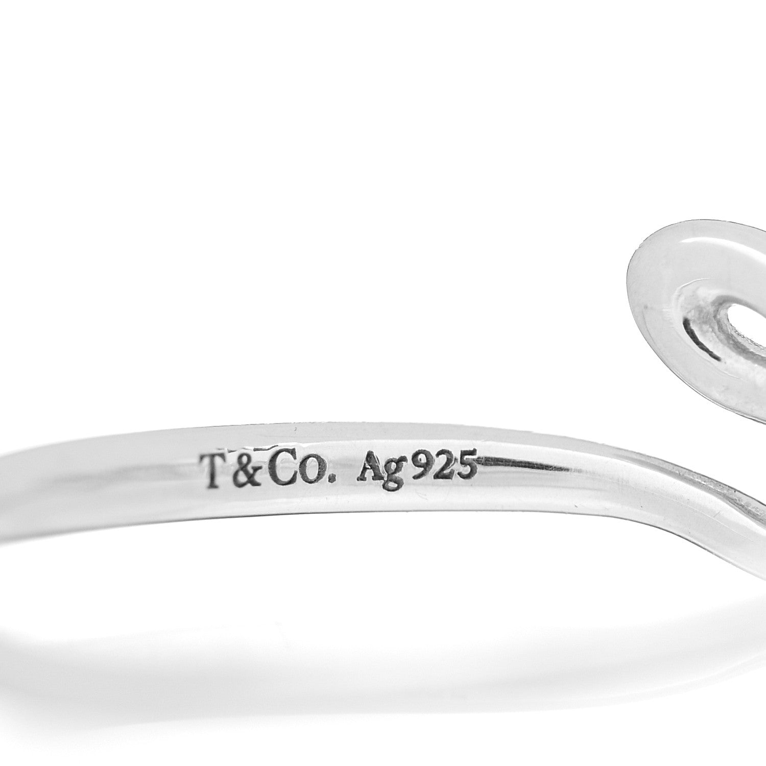 Tiffany Sterling Silver Paloma Picasso Graffiti Love Ring 56 7.75 5 of 5
