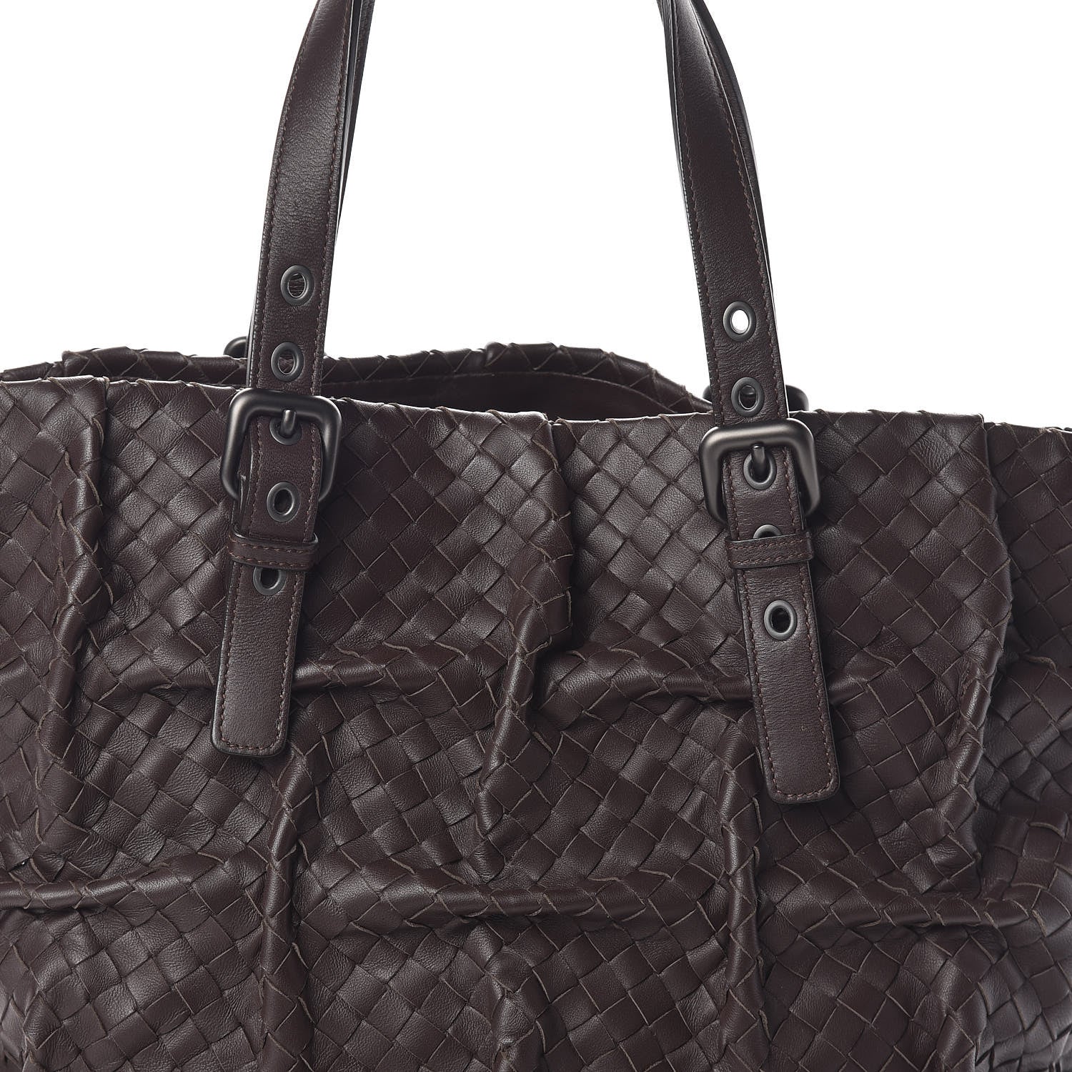 Bottega Veneta Nappa Intrecciato Pleated Tote Ebano 7 of 9