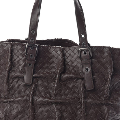 Bottega Veneta Nappa Intrecciato Pleated Tote Ebano 7 of 9