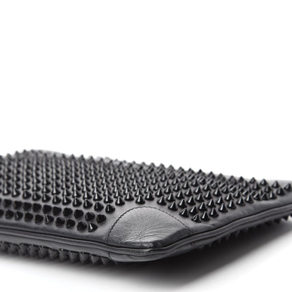 Christian Louboutin Calfskin Studded Loubiposh Clutch Black 7 of 12
