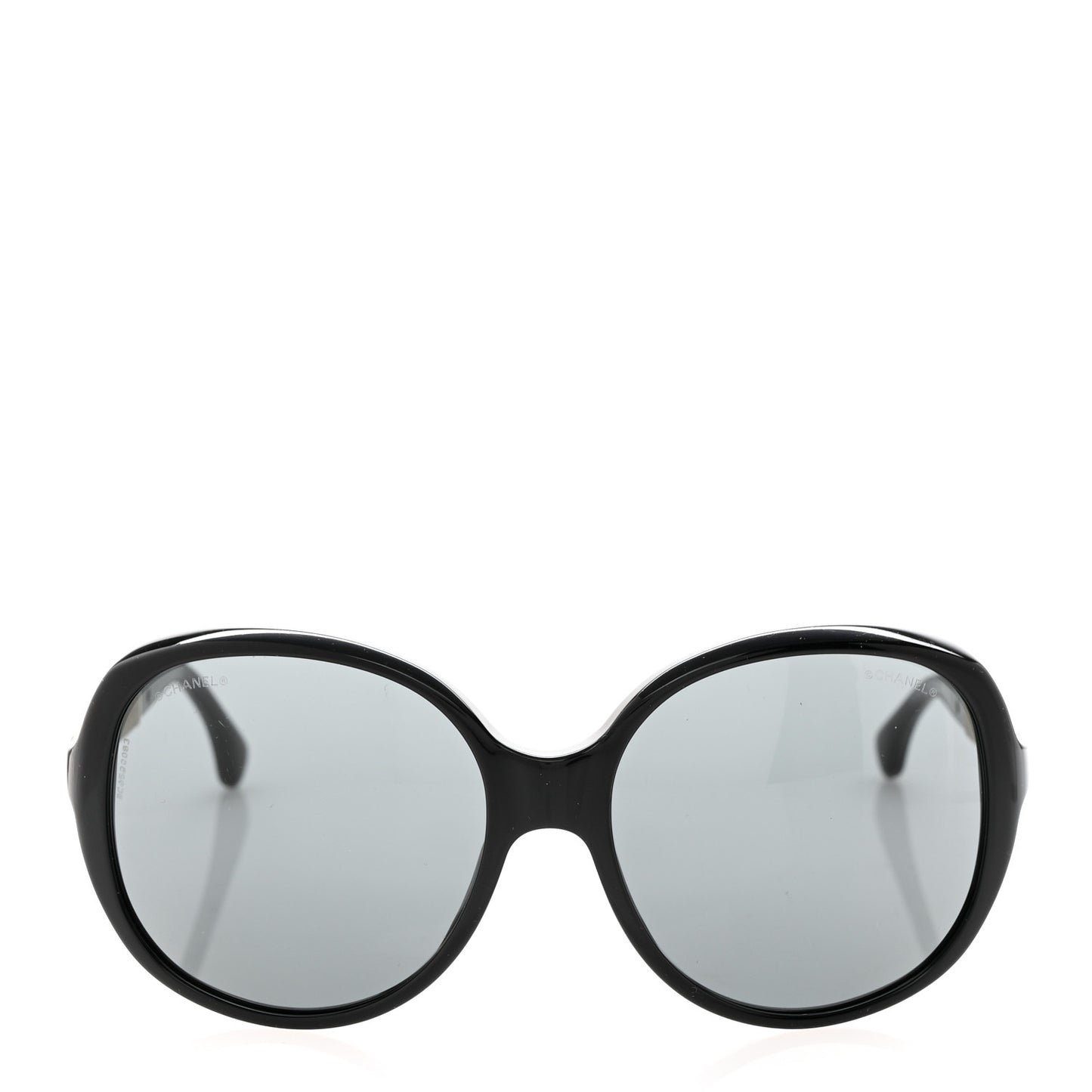 Acetate Quilted CC Sunglasses 5232-Q Black White