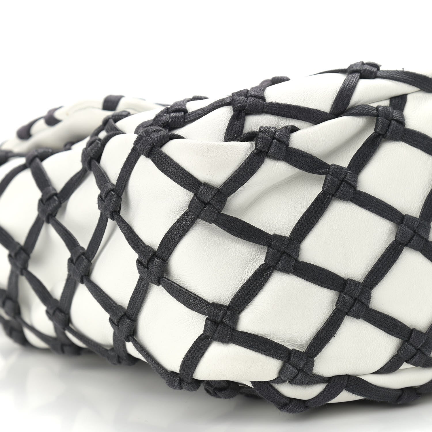 Chanel Lambskin Jumbo Canebiers Net Flap White 7 of 8