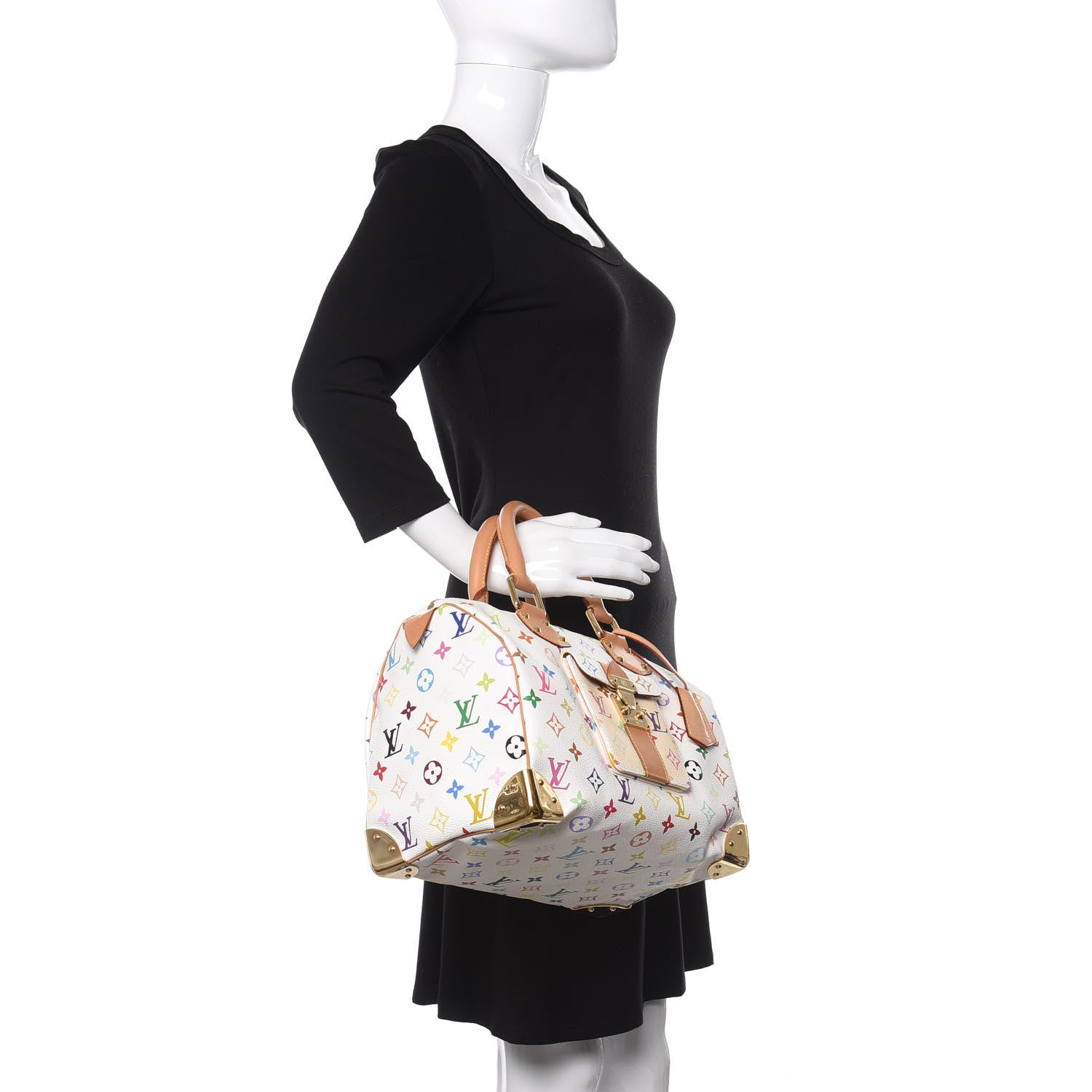 Louis Vuitton Monogram Multicolor Speedy 30 White 3 of 10