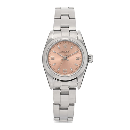Rolex Stainless Steel 24mm Oyster Perpetual Watch Pink 76080 1 of 5