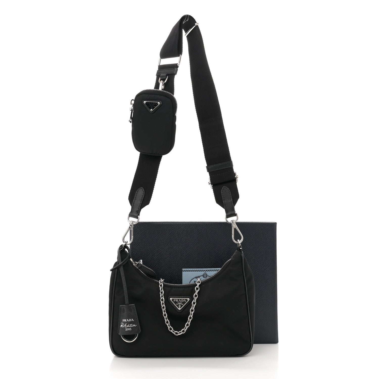 Prada Nylon Re-Edition 2005 Shoulder Bag Black 11 of 11