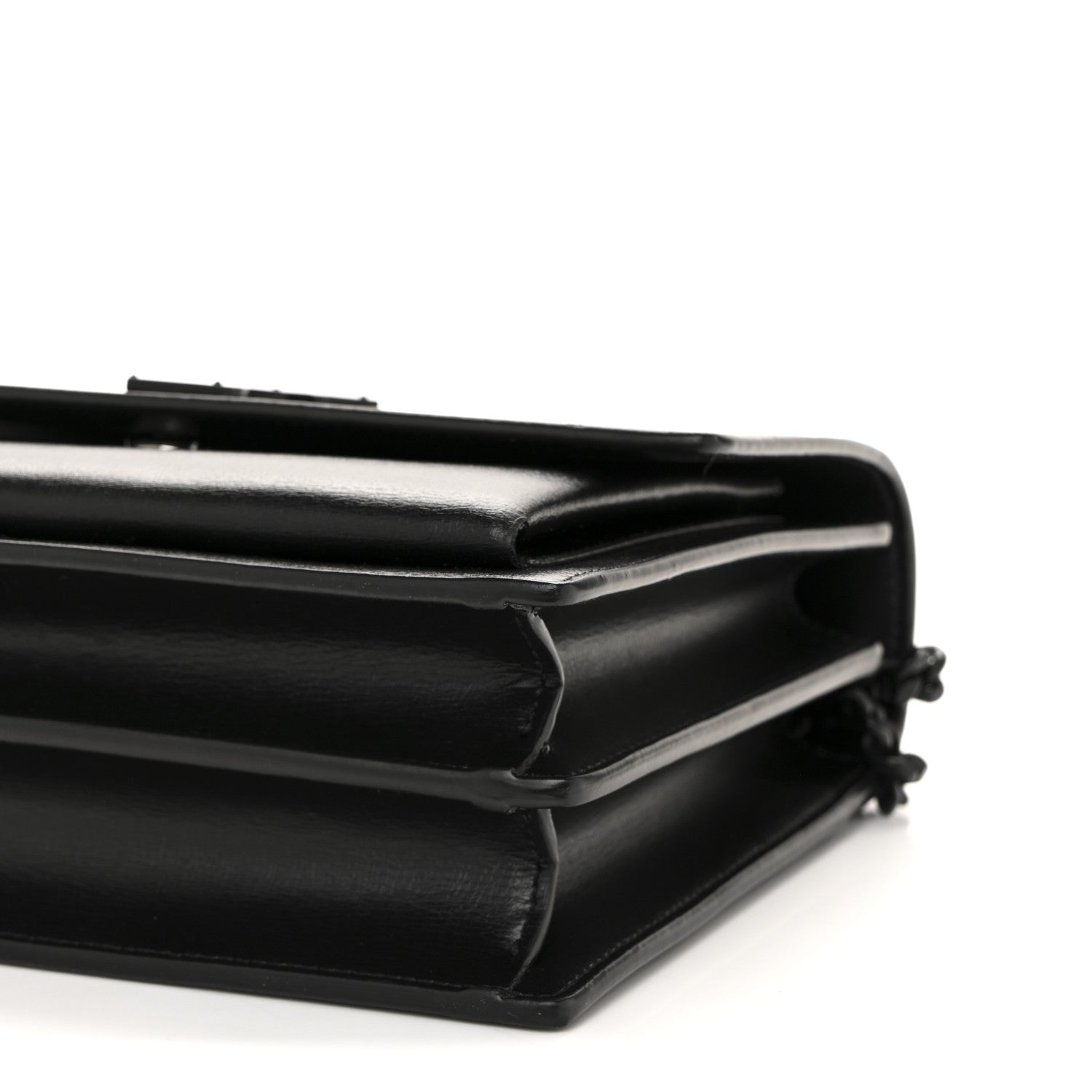 Saint Laurent Calfskin Medium Monogram Monochrome Sunset Black 10 of 11
