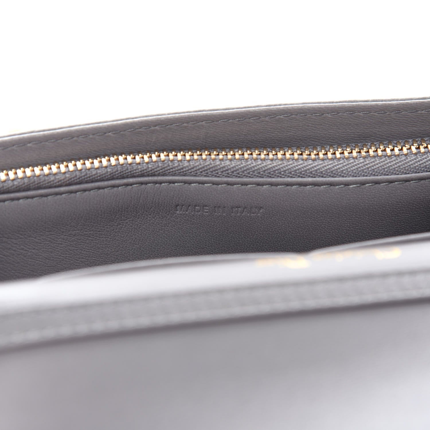 Christian Dior Grained Calfskin Diorama Wallet on Chain Pouch Gris 9 of 11