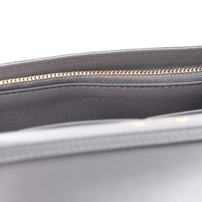 Christian Dior Grained Calfskin Diorama Wallet on Chain Pouch Gris 9 of 11