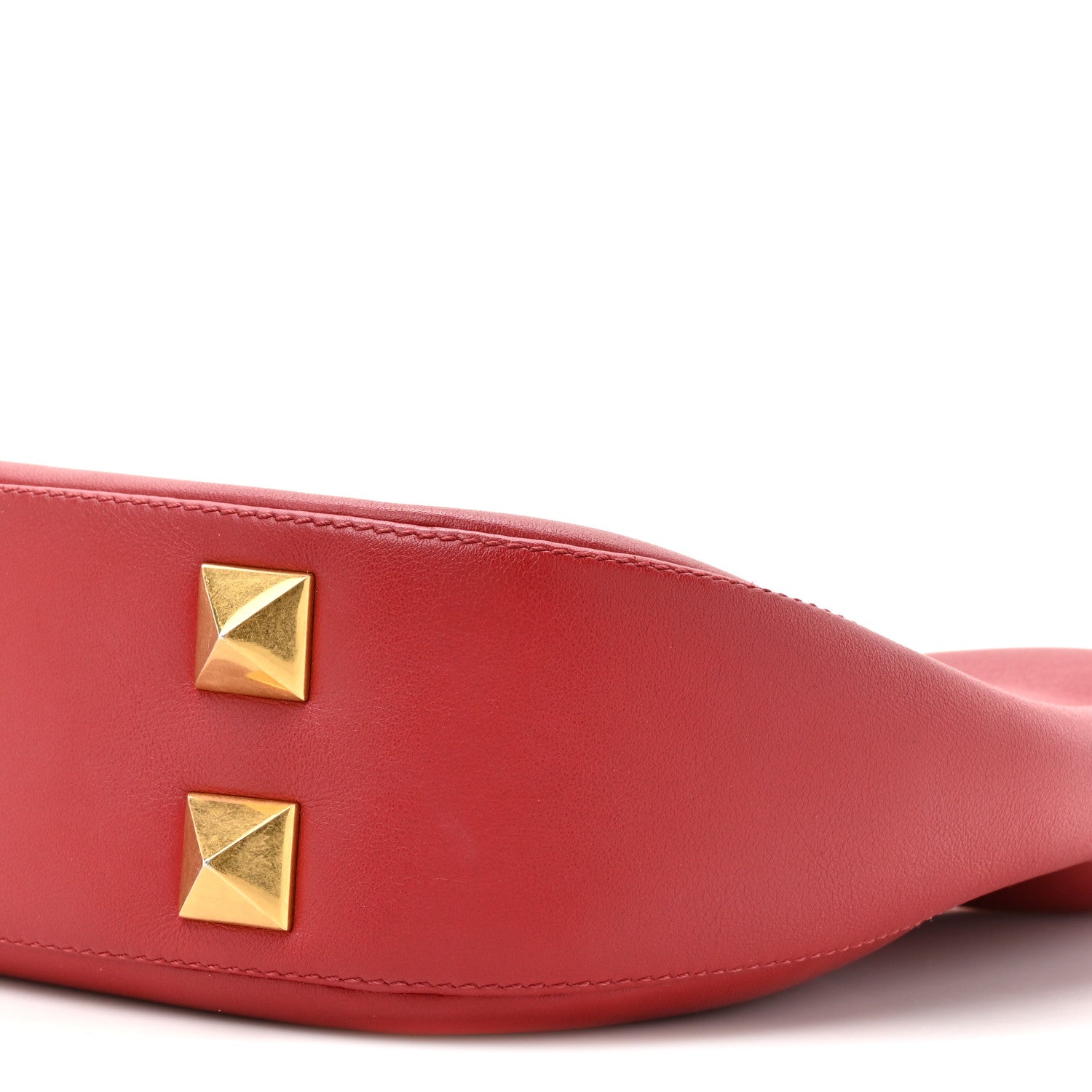 Valentino Garavani Calfskin Stud Sign Zip Hobo Rosso Valentino 8 of 12