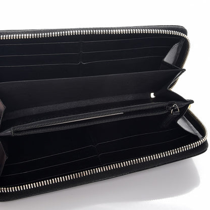 Saint Laurent Textured Patent Monogram Belle De Jour Zip Around Wallet Black 5 of 7