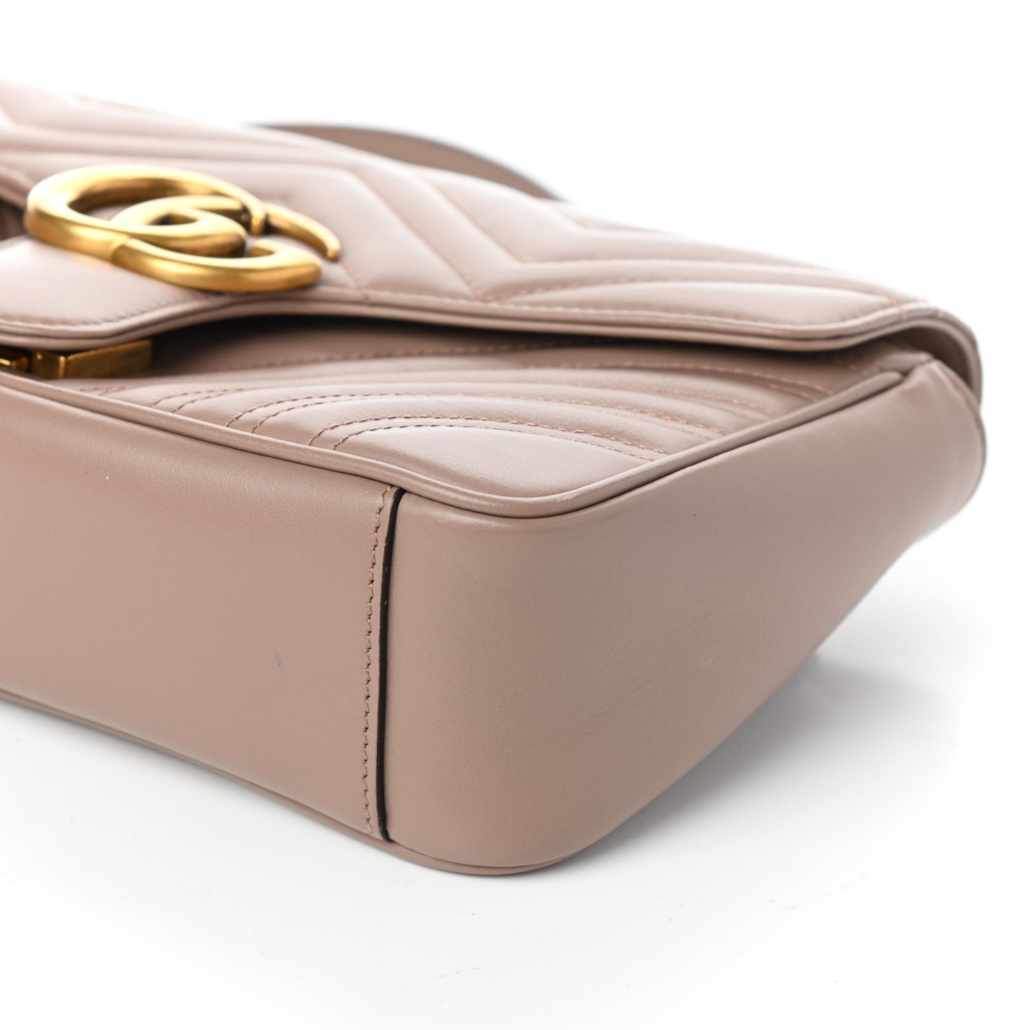 Calfskin Matelasse Small GG Marmont Shoulder Bag Porcelain Rose
