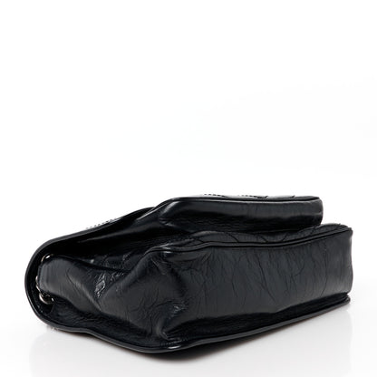 Saint Laurent Crinkled Calfskin Matelasse Monogram Large Niki Chain Satchel Black 4 of 11