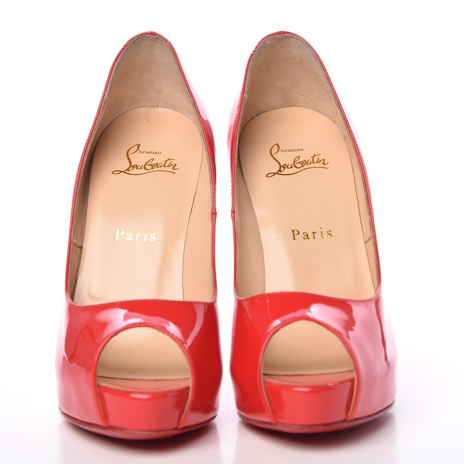Christian Louboutin Patent New Very Prive 120 Pumps 37 Fraise 2 of 8