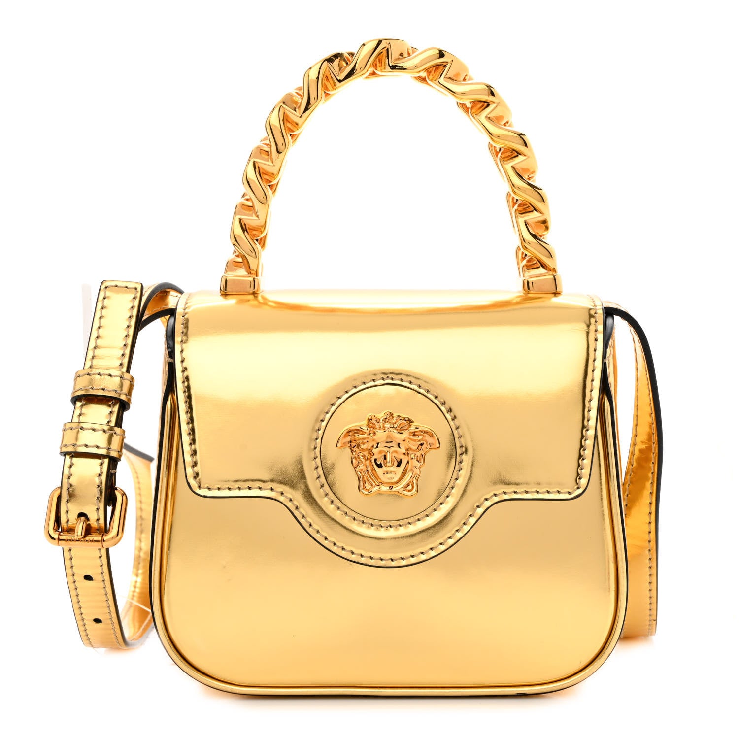 Versace Metallic Mini La Medusa Bag Gold 1 of 11