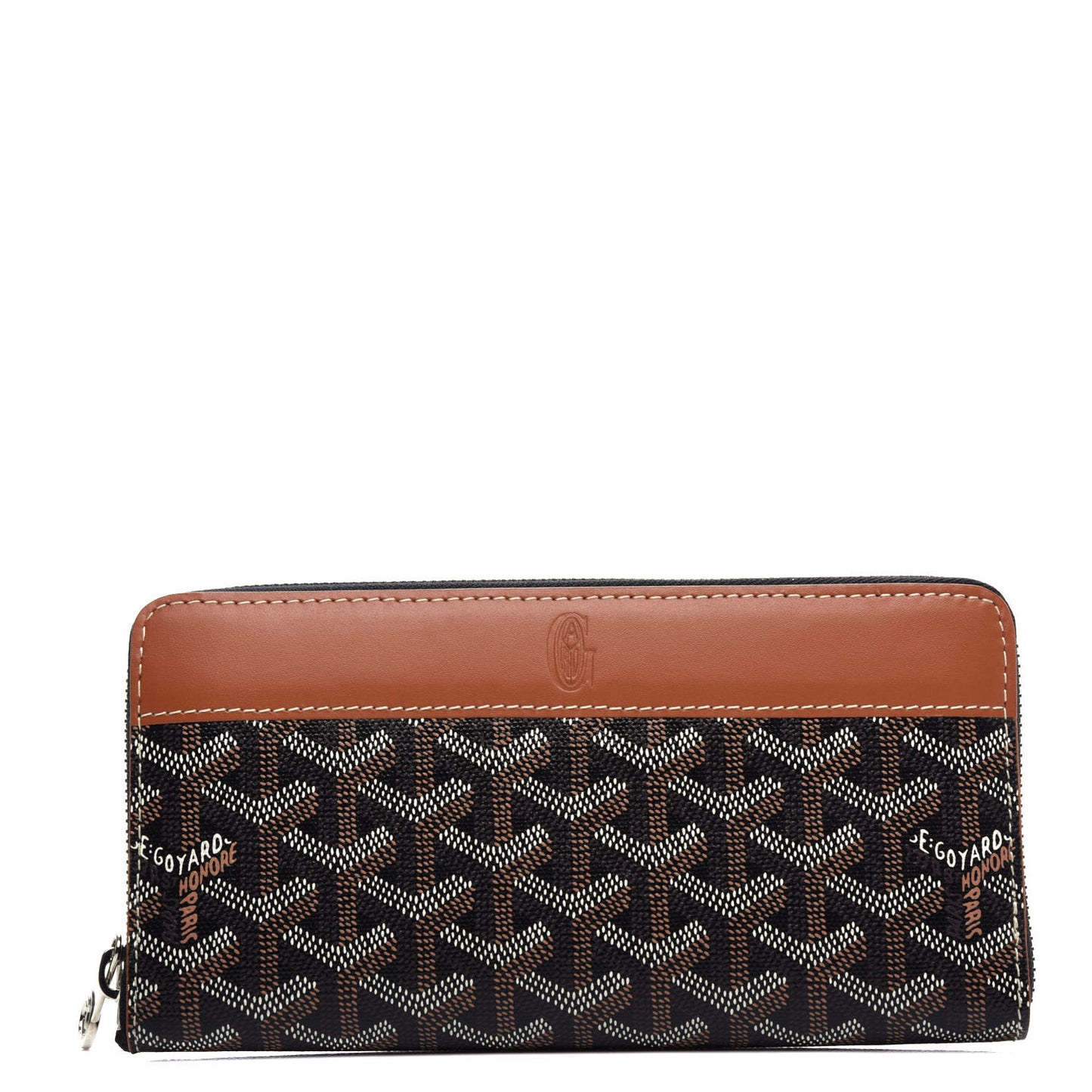 Goyardine Matignon Zip Around GM Wallet Black Gold