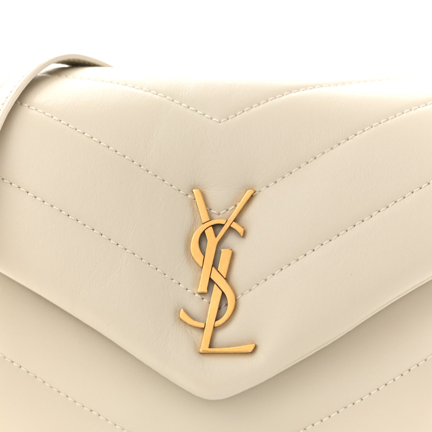 Calfskin Y Quilted Monogram Toy Loulou Crossbody Bag Crema Soft
