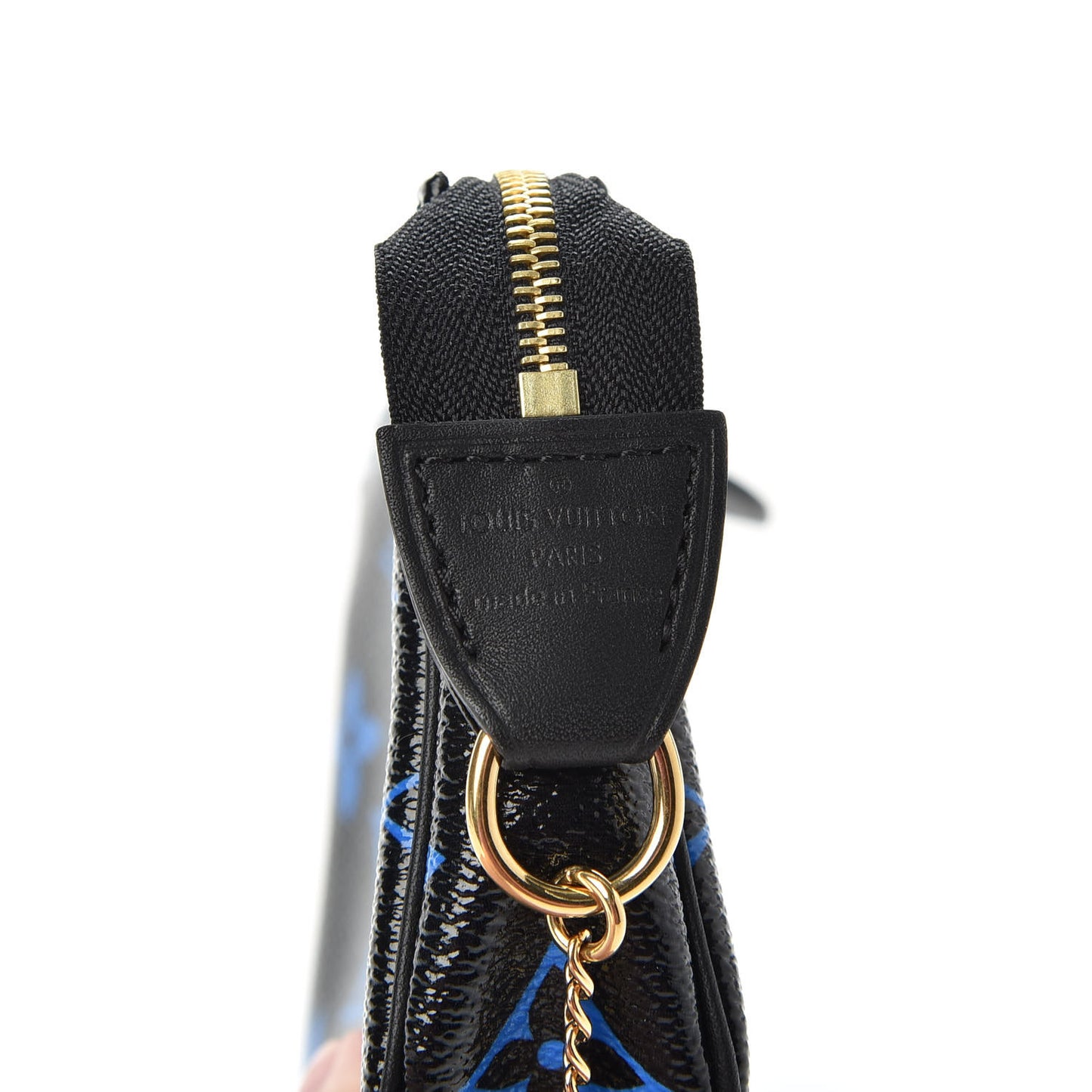 Colored Monogram Mini Pochette Accessories Blue Black