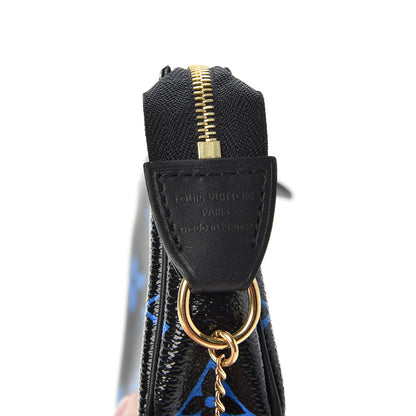 Louis Vuitton Colored Monogram Mini Pochette Accessories Blue Black 6 of 7