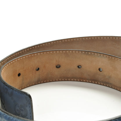 Gucci Guccissima Interlocking G Belt 85 34 Deep Cobalt 6 of 7