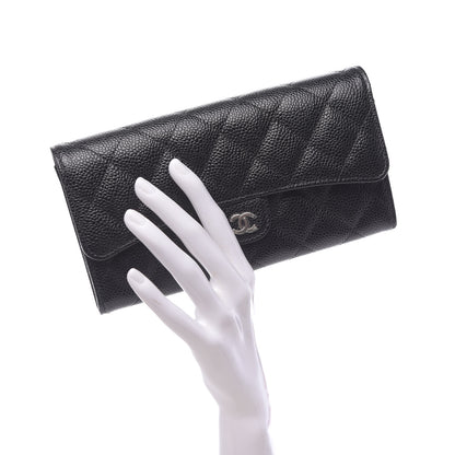 Chanel Caviar Quilted Large Flap Wallet Black 2 of 9