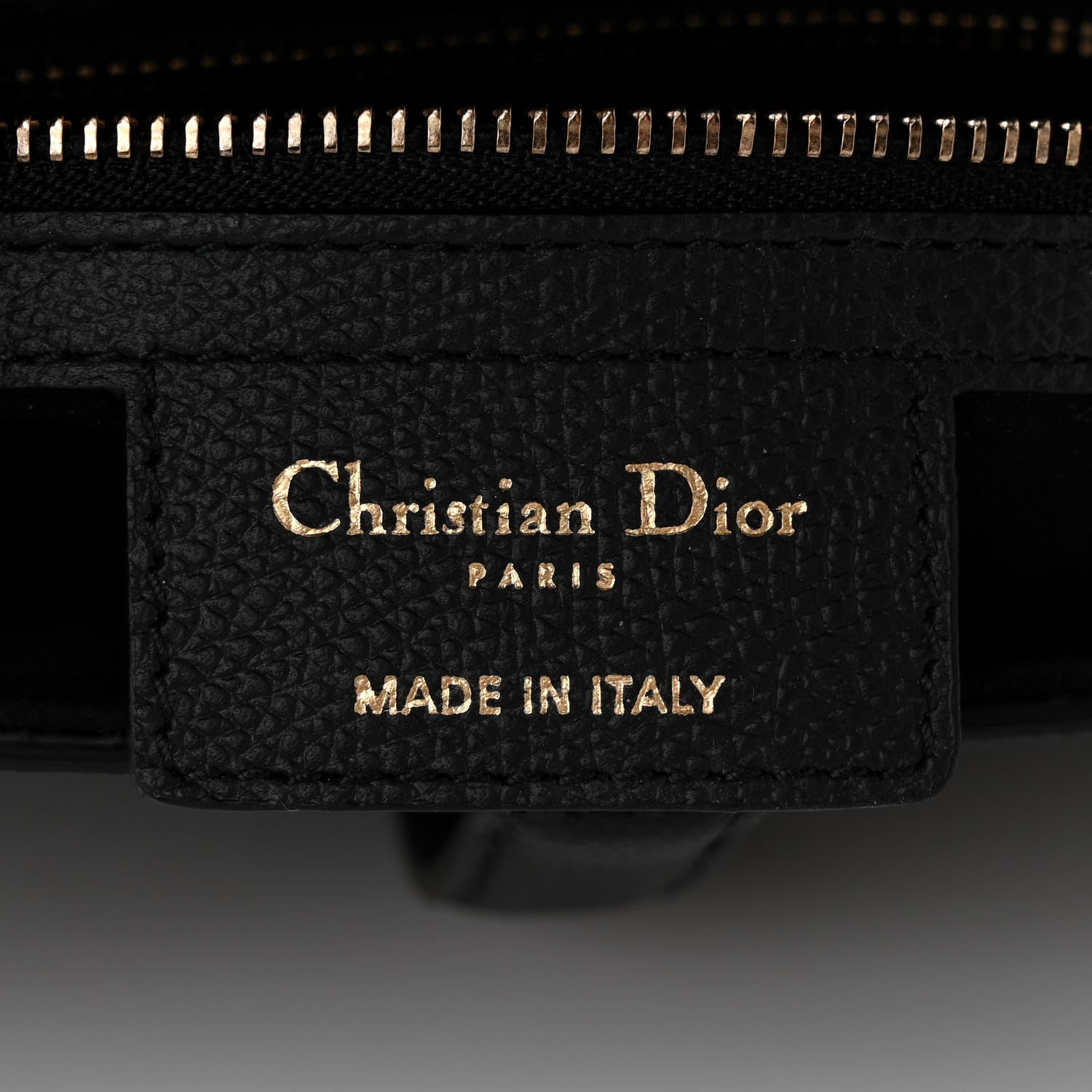 Christian Dior Grained Calfskin Saddle Bag Black 6 of 11