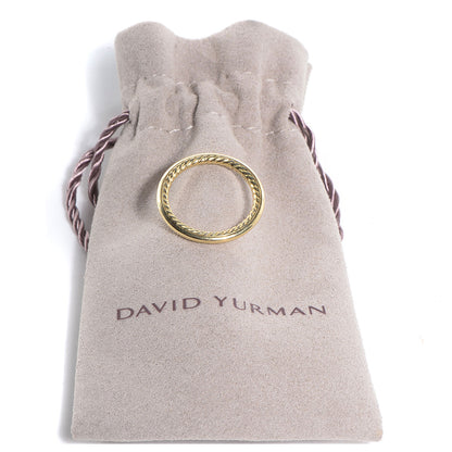 David Yurman 18K Yellow Gold 2mm Cable Inside Band Ring 6 5 of 5