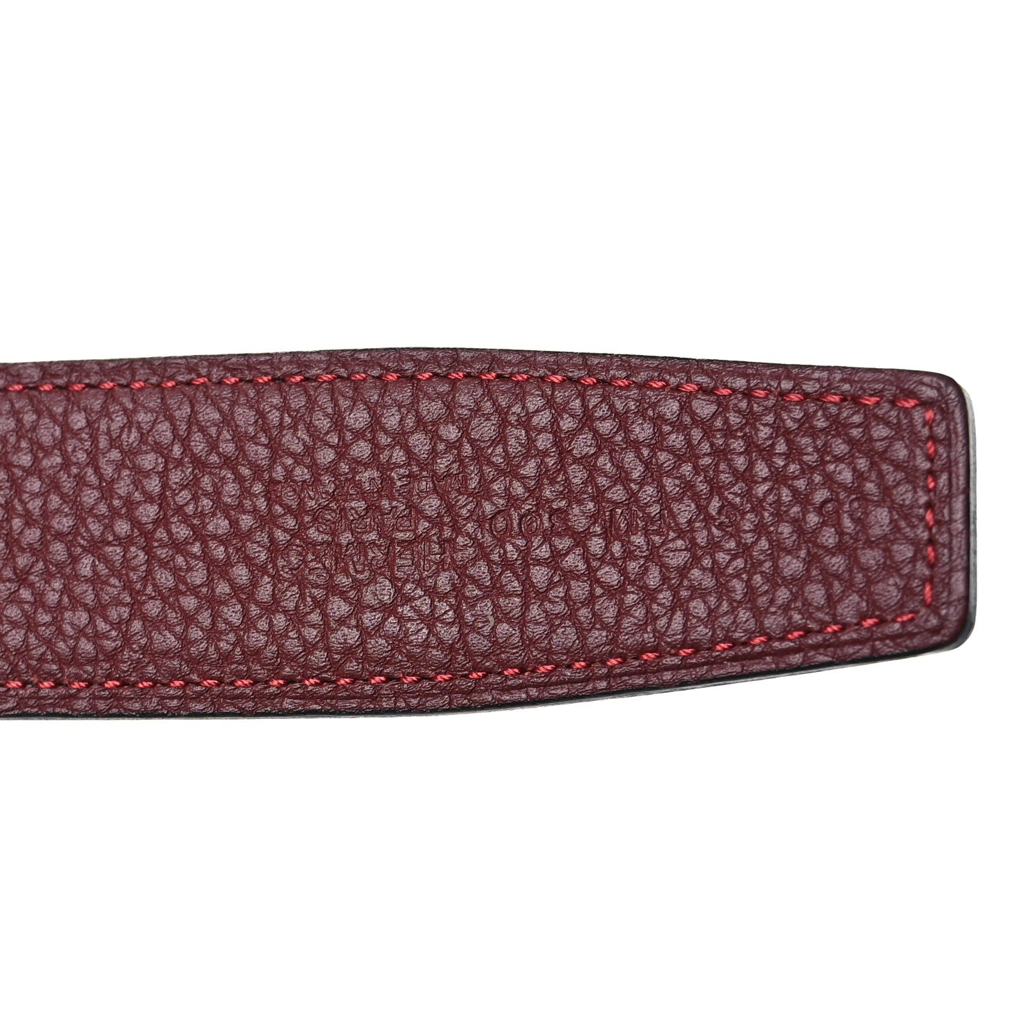 Hermes Box 135 Togo 32mm H Belt 85 34 Black Rouge H 4 of 7