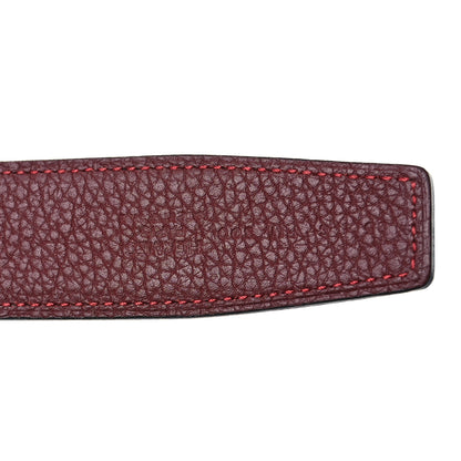 Hermes Box 135 Togo 32mm H Belt 85 34 Black Rouge H 4 of 7