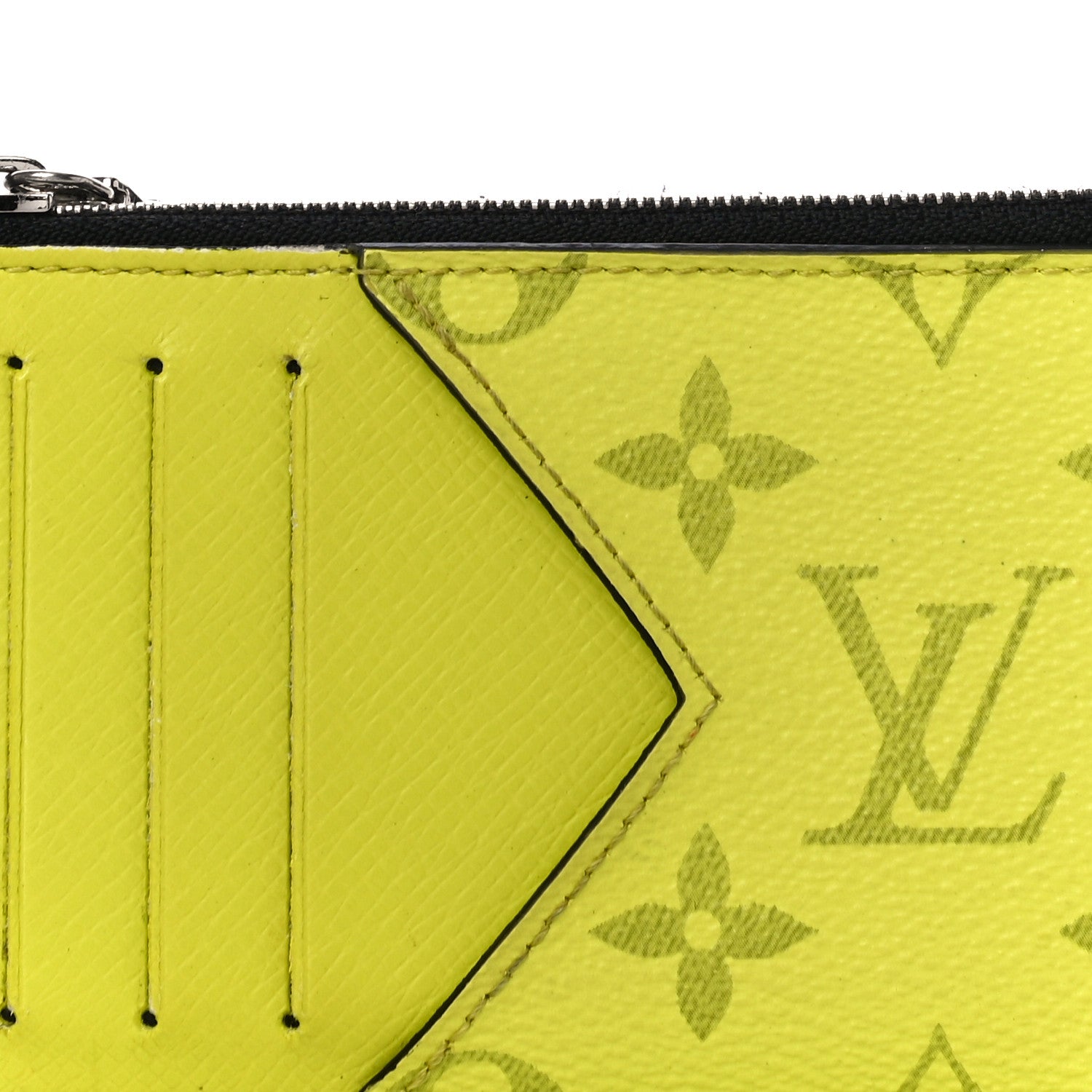 Louis Vuitton Monogram Taiga Coin Card Holder Yellow 7 of 10