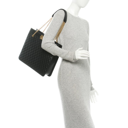 Chanel Calfskin Quilted Large Boy Tote Black 2 of 8