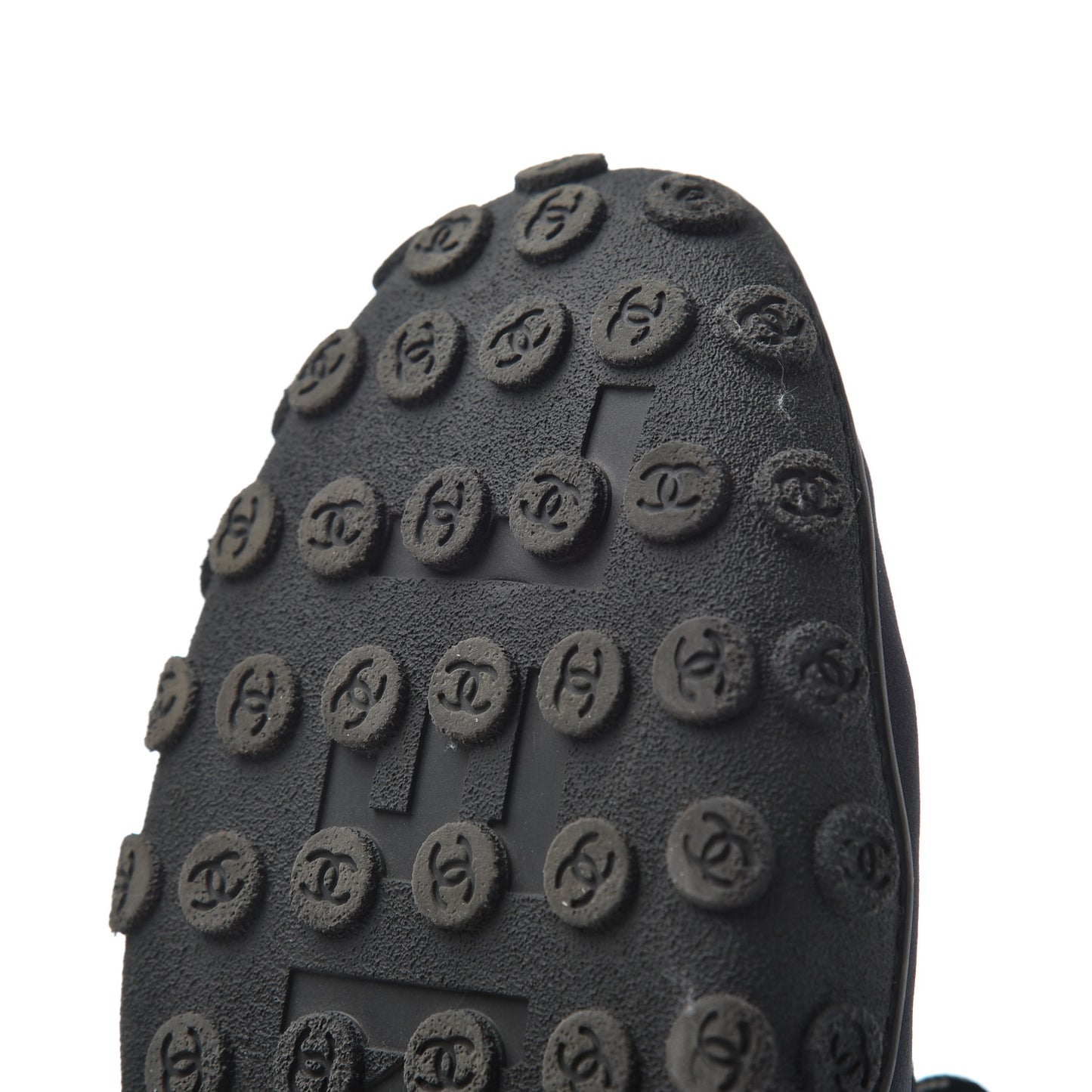 Calfskin Mesh Lycra Sneakers 39 Black