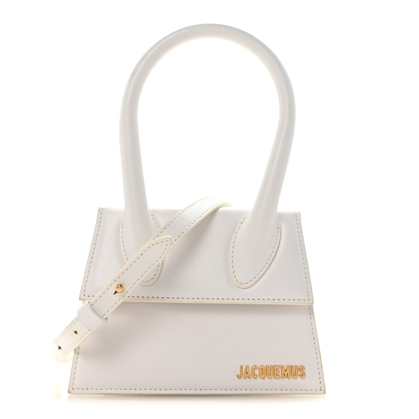 Smooth Calfskin Le Chiquito Moyen White