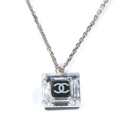 Chanel Crystal CC Square Charm Necklace 1 of 5