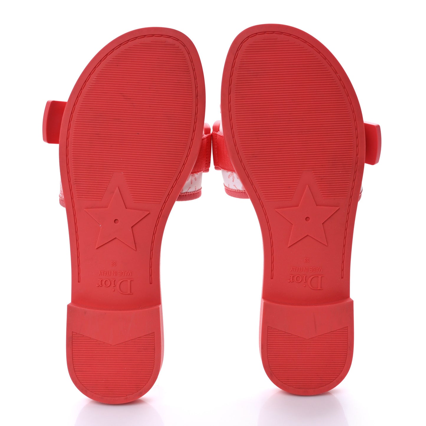 Technical Stretch Fabric Dio(r)evolution Toile De Jouy Slide Sandals 38 Coral