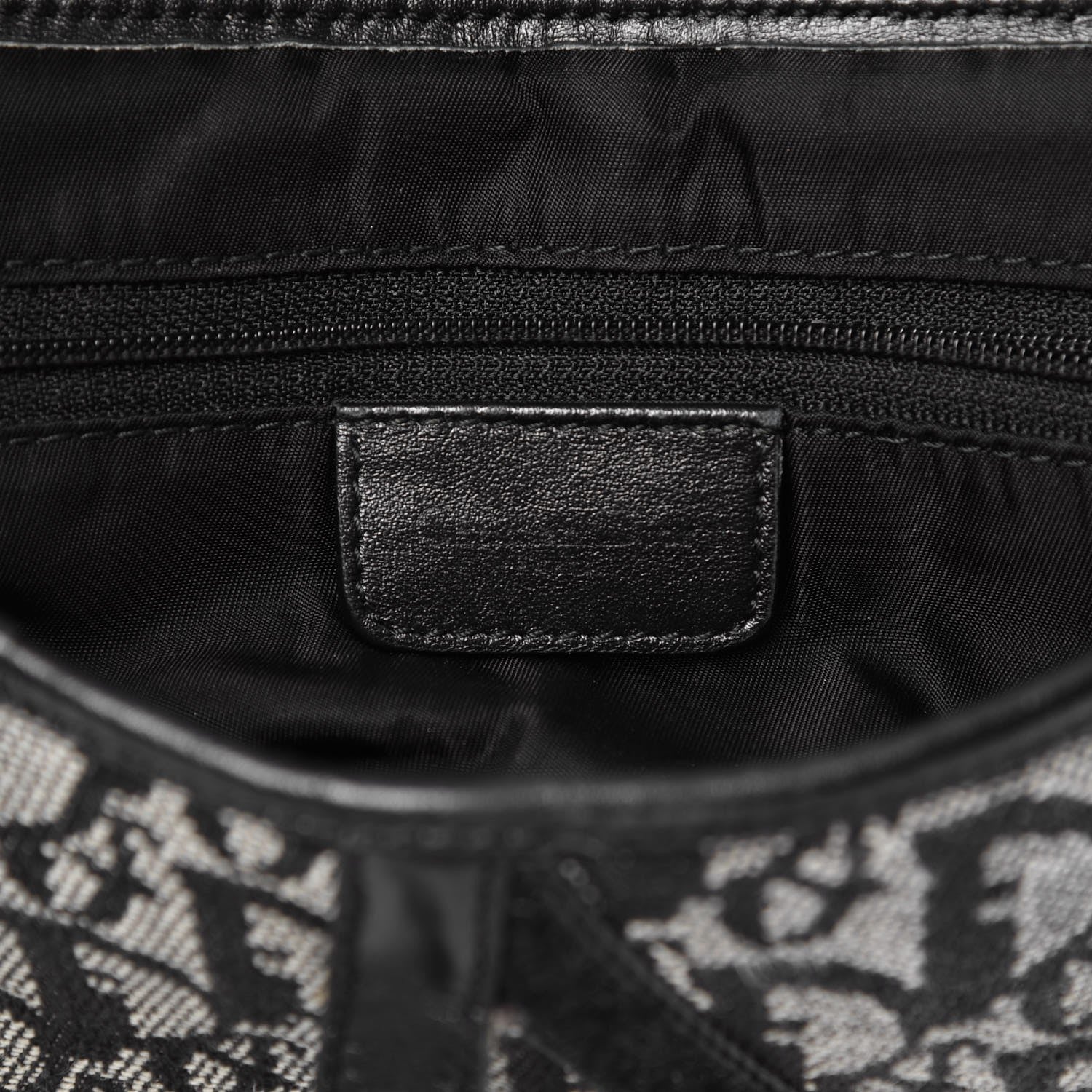 Christian Dior Monogram Double Saddle Bag Black 6 of 10