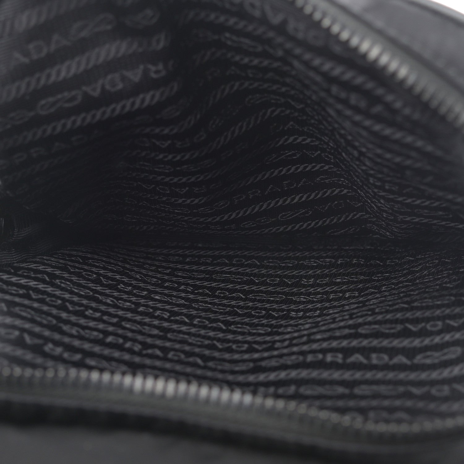 Prada Tessuto Nylon Saffiano Sling Bag Black 5 of 11