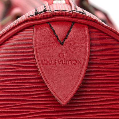 Louis Vuitton Epi Speedy 35 Castillan Red 7 of 16