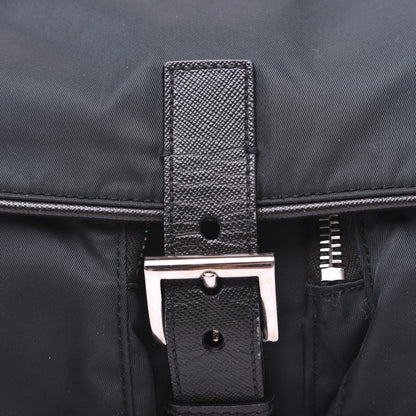 Prada Tessuto Nylon Saffiano Shoulder Bag Dark Green 12 of 18