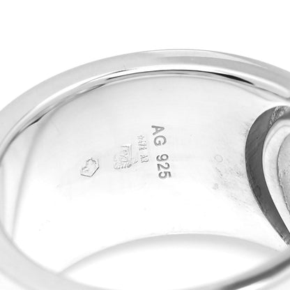 Gucci Sterling Silver 10mm Interlocking G Band Ring 45 3.25 5 of 6