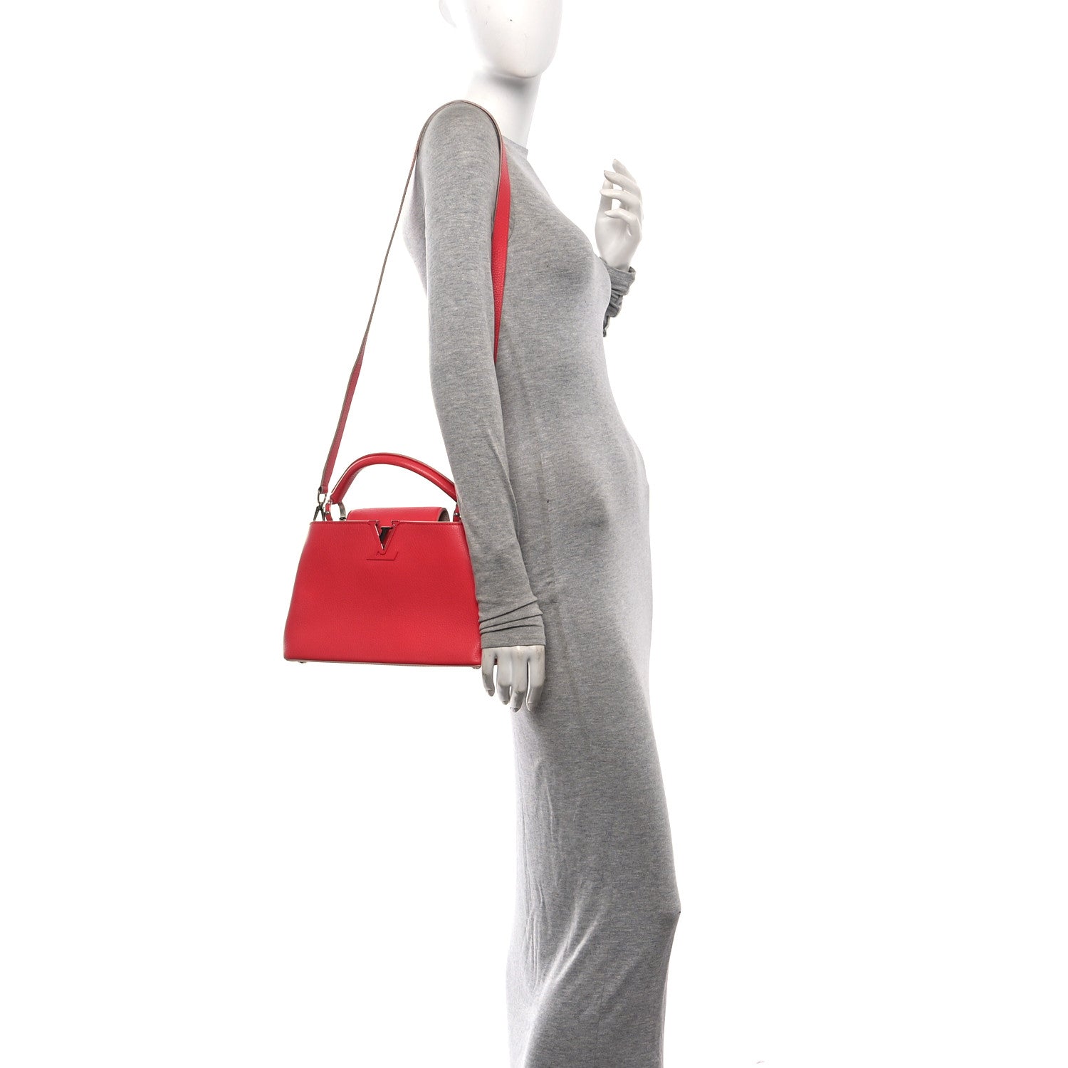 Louis Vuitton Taurillon Capucines BB Fuchsia 2 of 9