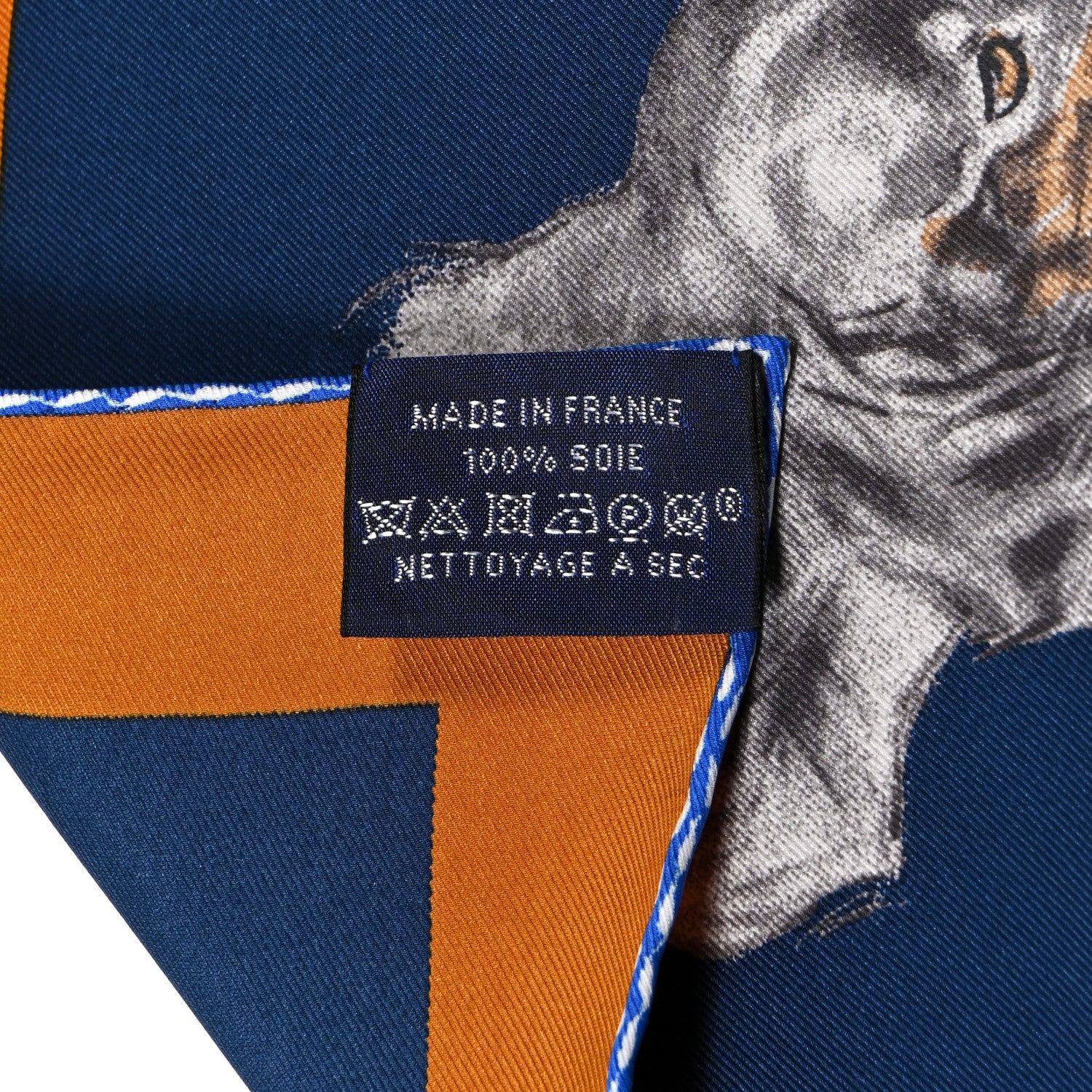 Hermes Silk Les Bassets Scarf 70 Marine Sepia 4 of 4