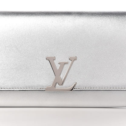 Louis Vuitton Calfskin Neo Sobe Louise EW Clutch Silver 6 of 6