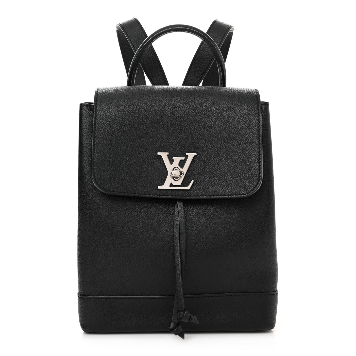 Calfskin Lockme Backpack Black