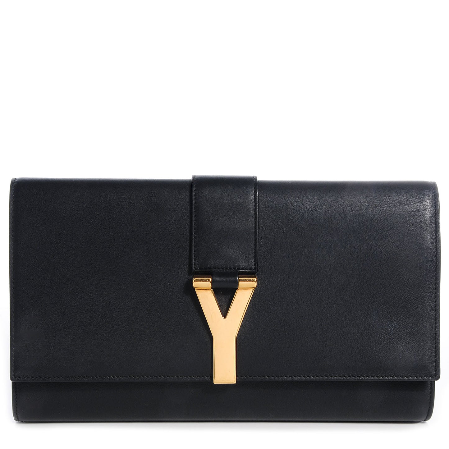 Calfskin Classic Y Clutch Black