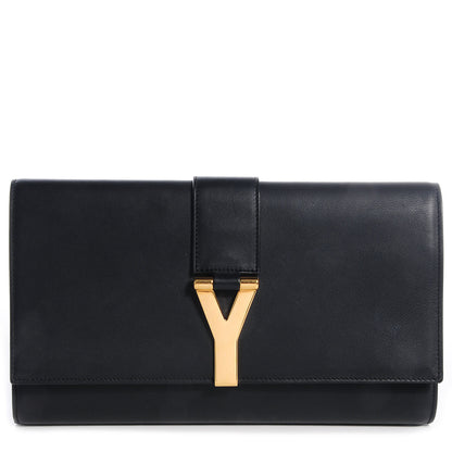 Saint Laurent Calfskin Classic Y Clutch Black 1 of 8