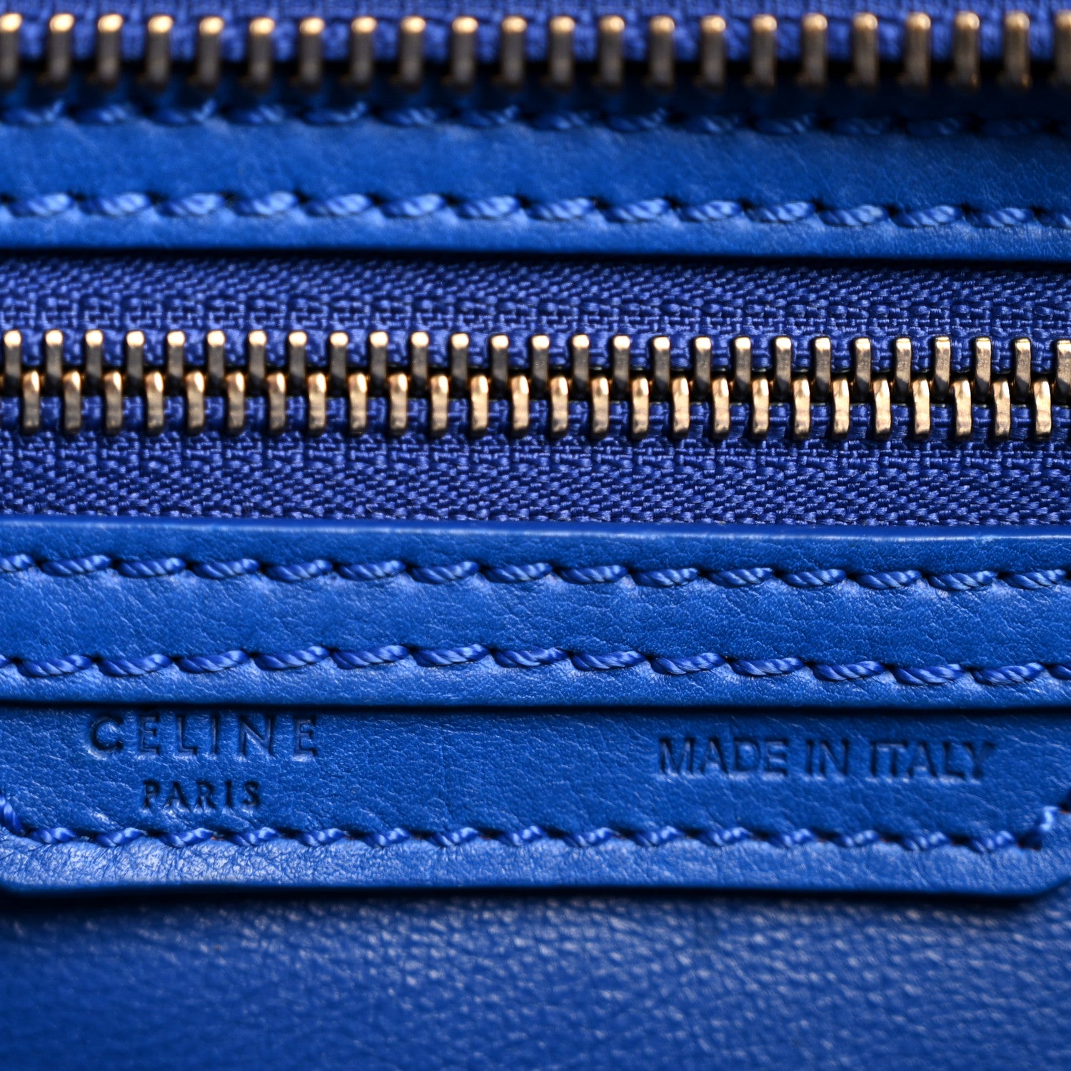 Celine Smooth Calfskin Micro Luggage Royal Blue 6 of 15