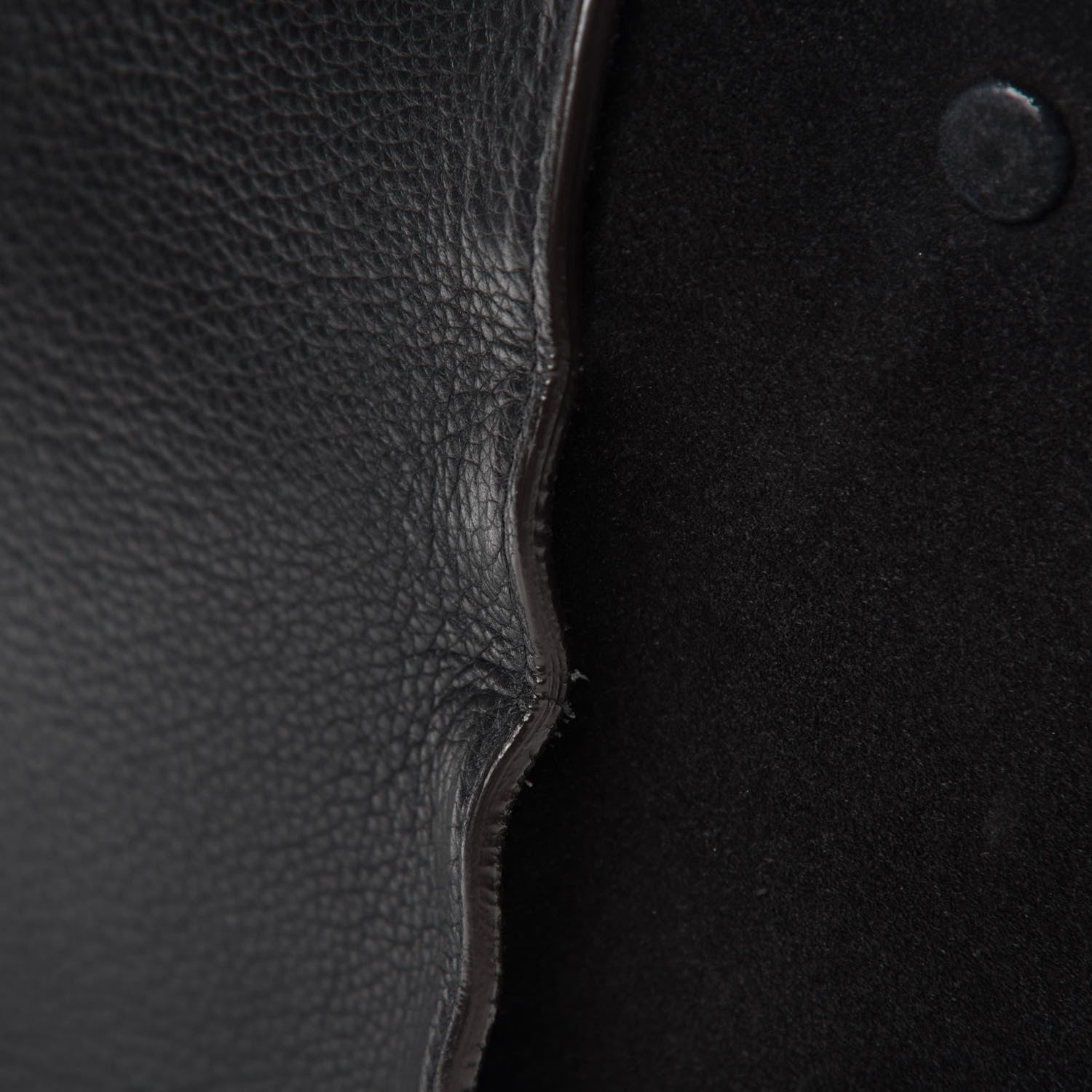 Celine Drummed Calfskin Suede Small Trapeze Black 11 of 14