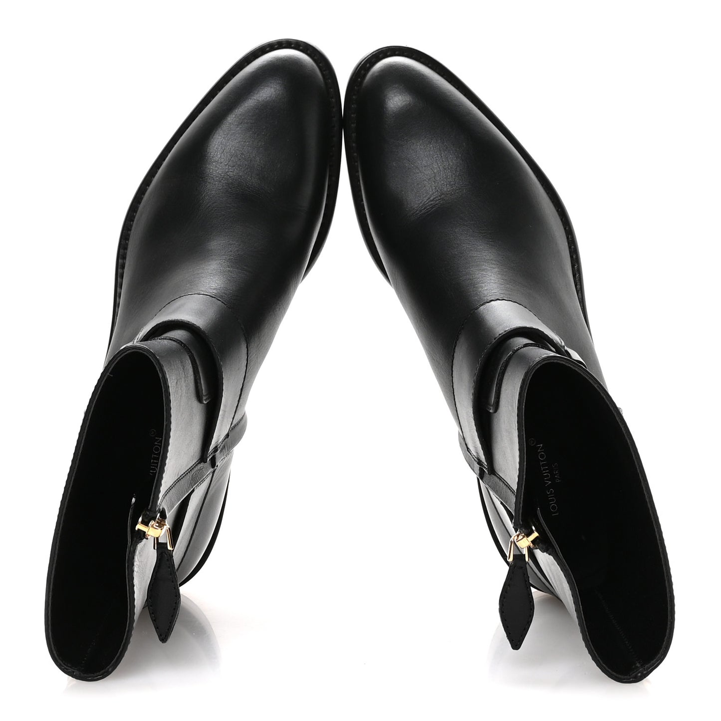 Calfskin Westside Flat Ankle Boots 39 Black