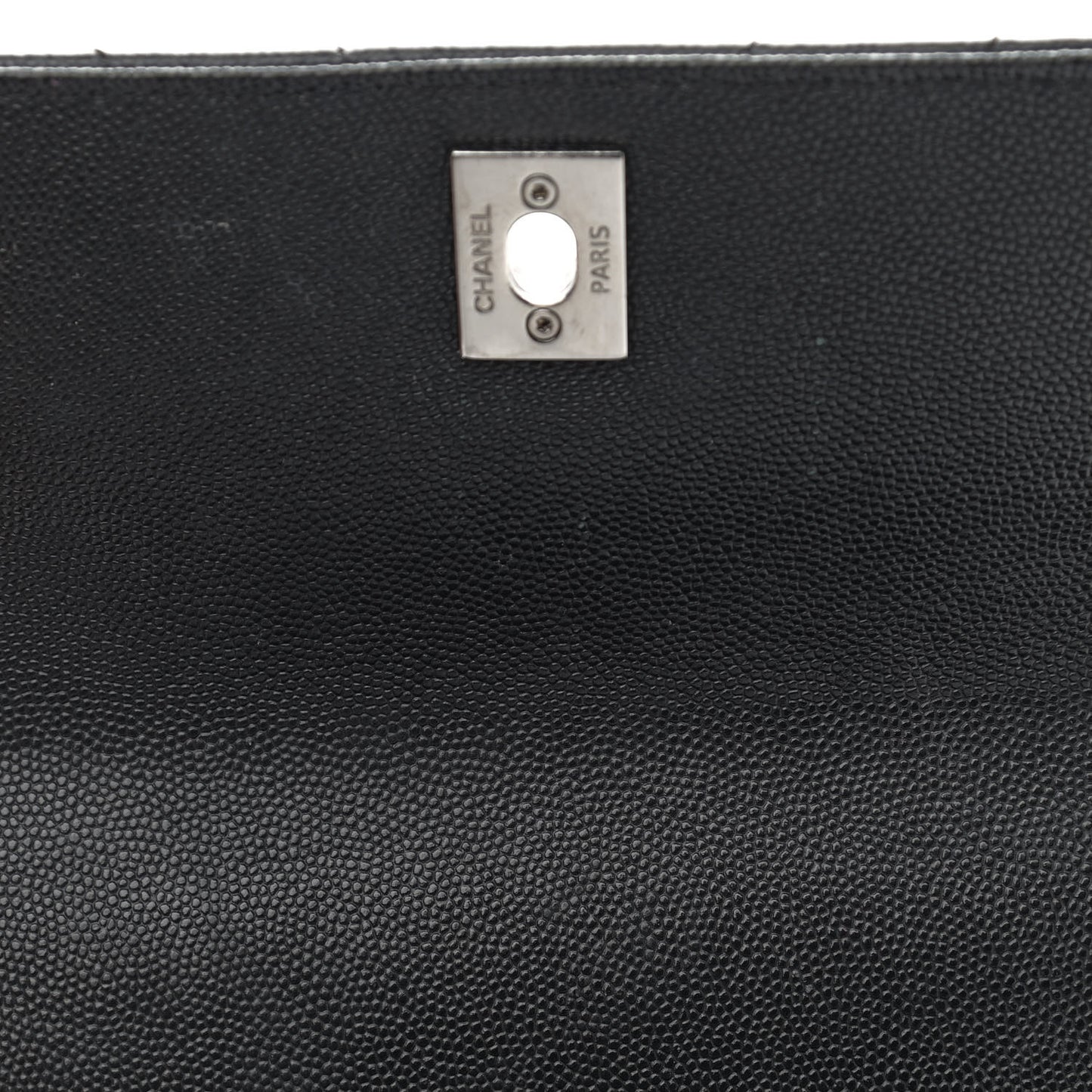 Caviar Chevron Quilted Mini Coco Handle Flap Black