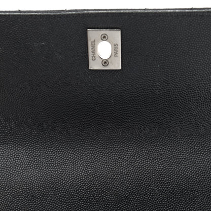 Chanel Caviar Chevron Quilted Mini Coco Handle Flap Black 11 of 12